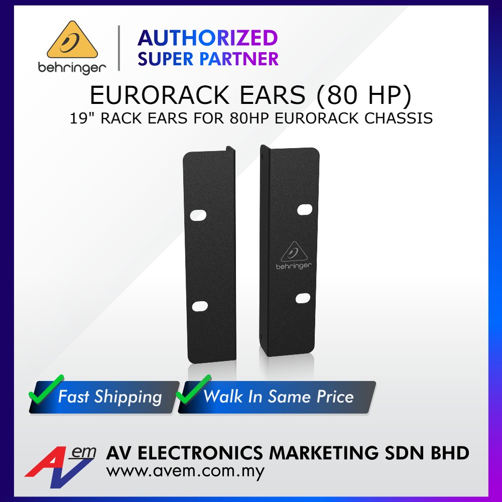 BEHRINGER EURORACK EARS (80 HP)19" Rack Ears for 80 HP Eurorack Chassis